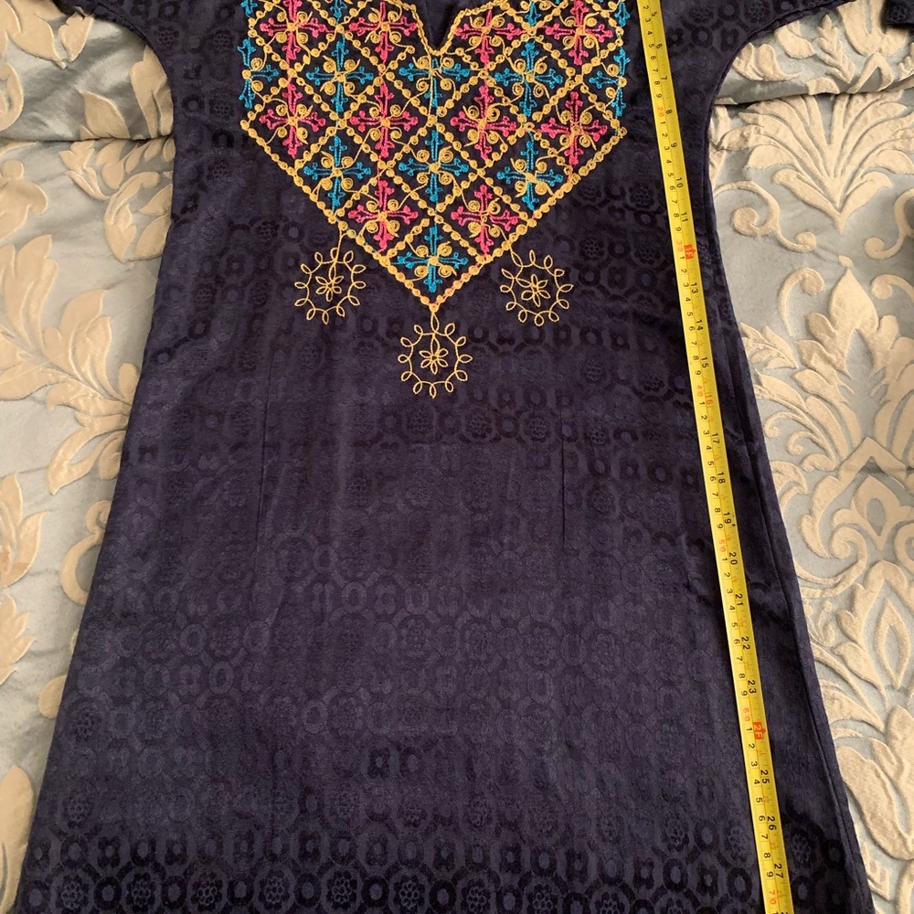 Kids Navy Abaya Long Traditional Dress Size 3 - Picture 7 of 7